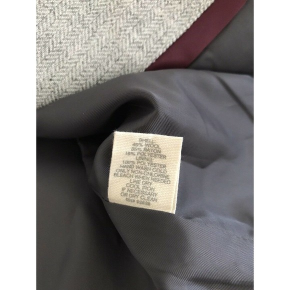 Fossil | Women's Size M Medium Gray Wool Long Sleeve Front Button Blazer - Picture 11 of 12